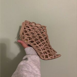 Studded Tan Women's Heels